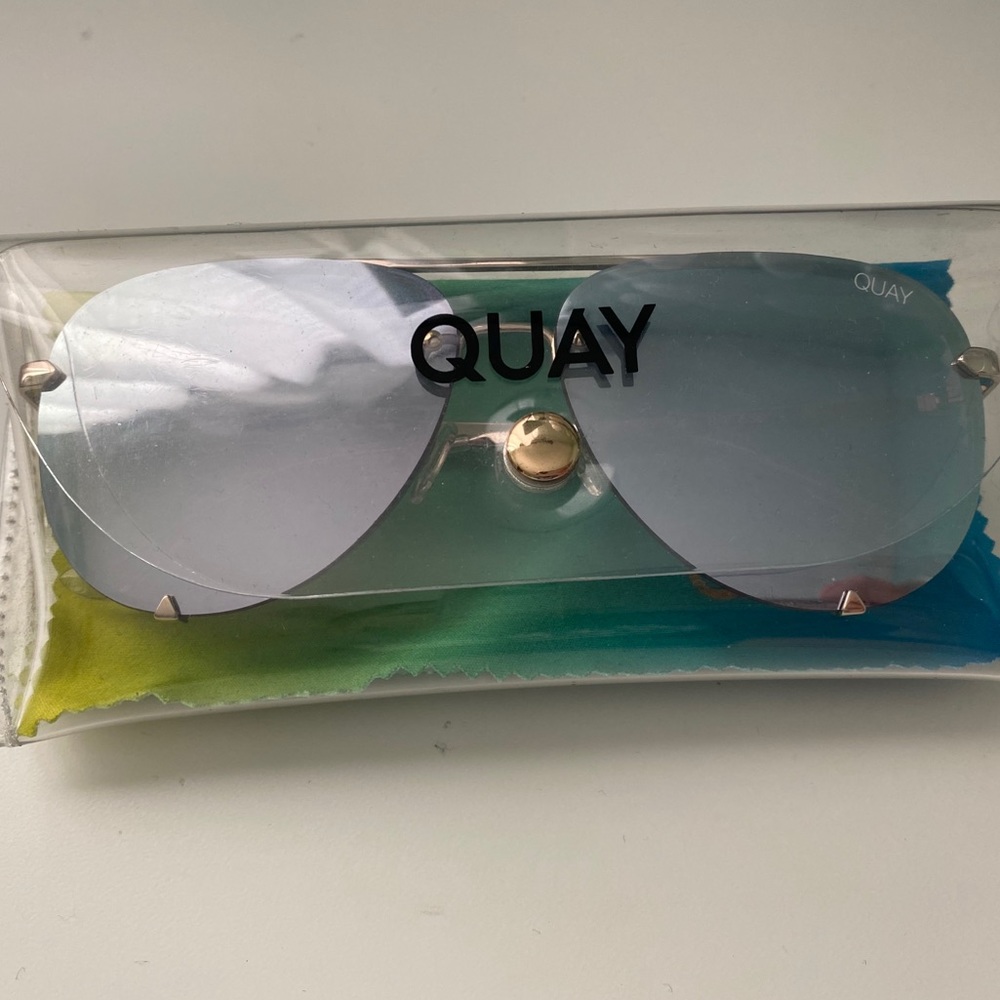 COPY - Quay high key mini rimless lilac sunglasses